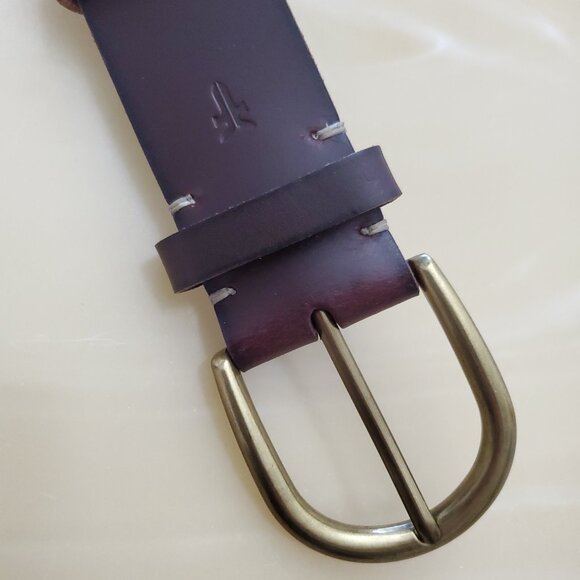 Frye Leather Grommet Belt Size Medium - Picture 4 of 13